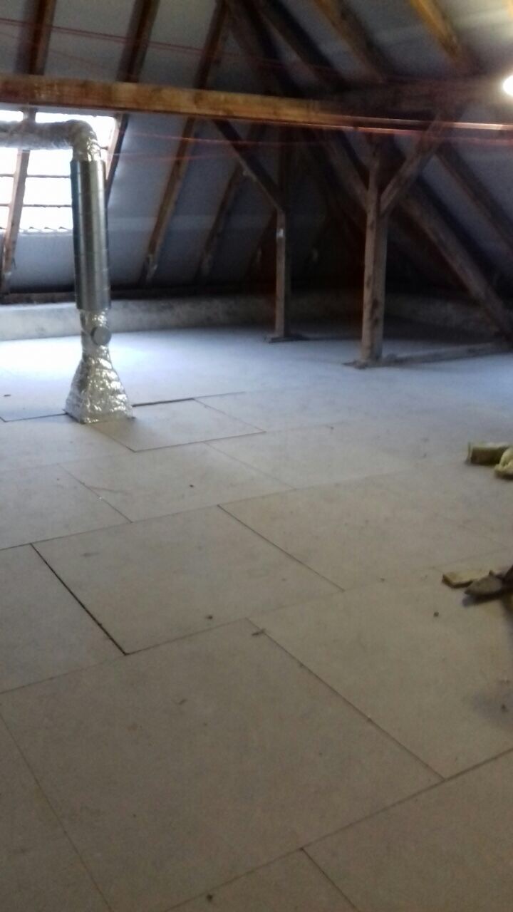Deckendämmung für Fußbodenaufbau - Decke alt